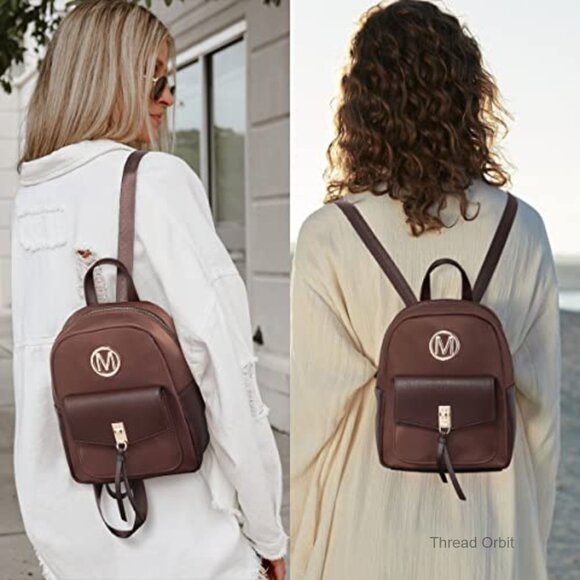 Mini Nylon Backpack Purse, Lightweight Travel Daypack with Tassel main image 4